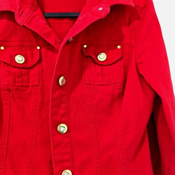 Cato Red Jacket w/ Gold Buttons Size S - Picture 2 of 4